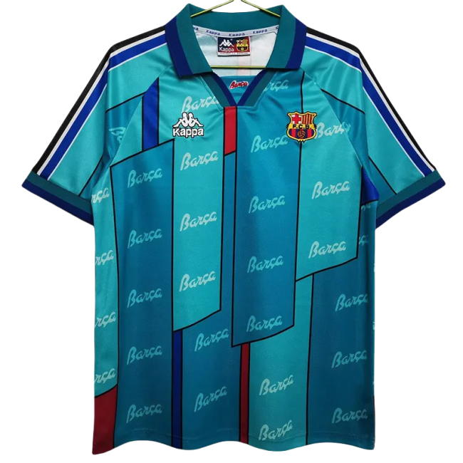 1996-1997 Mens Barcelona  Away Retro Soccer Jersey