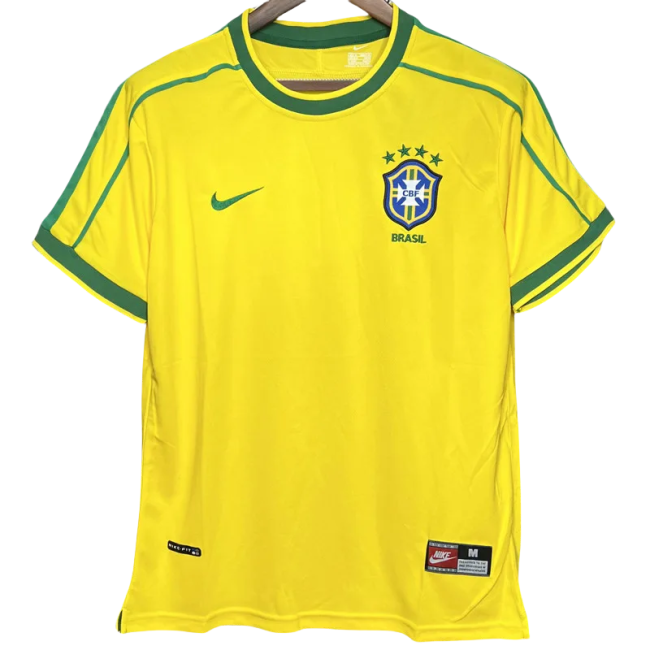 1998 Brazil Home Retro Soccer Jersey