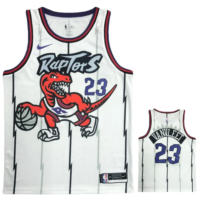 Raptors VANVLEET #23 White Retro Top Quality Hot Pressing NBA Jersey