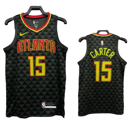 HAWKS CARTER #15 Black Top Quality Hot Pressing NBA Jersey