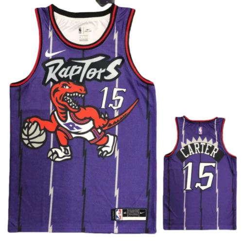Raptors CARTER #15 Purple Retro Top Quality Hot Pressing NBA Jersey