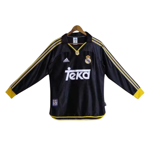2000-2001  Real Madrid Away Long Sleeve Retro Soccer Jersey
