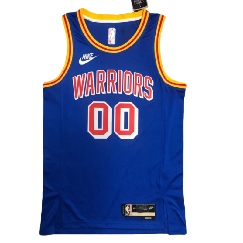 Warriors KUMINGA #00 Blue 75th Anniversary Retro NBA Jersey