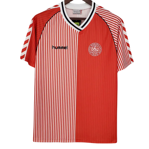 1986 Denmark Home Retro Soccer Jersey