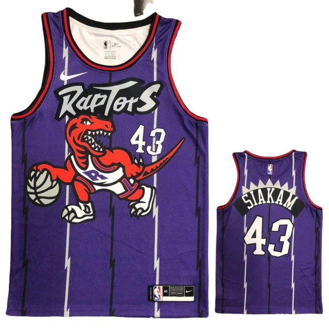 Raptors SIAKAM #43 Purple Retro Top Quality Hot Pressing NBA Jersey