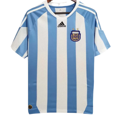2010 Argentina Home Retro Soccer Jersey