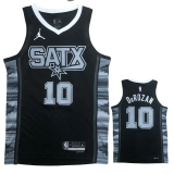22-23 SA Spurs DEROZAN #10 Black Top Quality Hot Pressing NBA Jersey (Trapeze Edition)