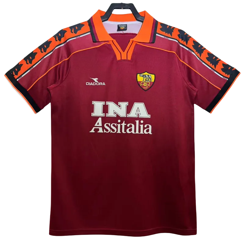 1998-1999 Roma Home Retro Soccer Jersey