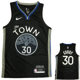 2020 Warriors CURRY #30 Black Grey Top Quality Hot Pressing NBA Jersey