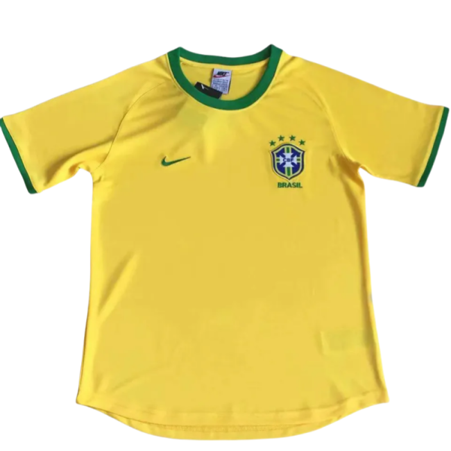 2000 Brazil Home Yellow Retro Soccer Jersey