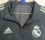 24-25 Mens  Real Madrid Black White Windbreaker