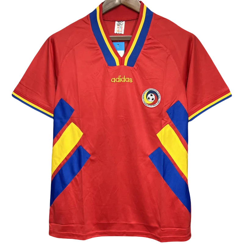1994 Romania Red Retro Soccer Jersey