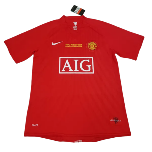 2007-2008 Man Utd home Red Retro soccer jersey