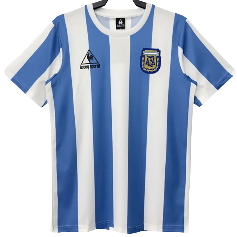 1986 Argentina Home Retro Soccer Jersey