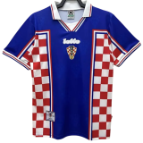 1998 Croatia Away Blue Retro Soccer Jersey
