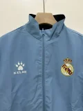 24-25 Mens  Real Madrid  Light blue & Black Retro Double Sided Windbreaker