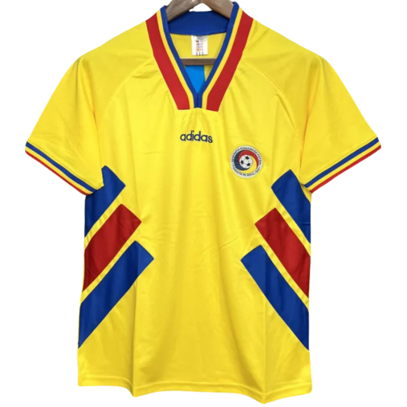 1994 Romania Yellow Retro Soccer Jersey