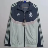 24-25 Mens  Real Madrid Black White Windbreaker