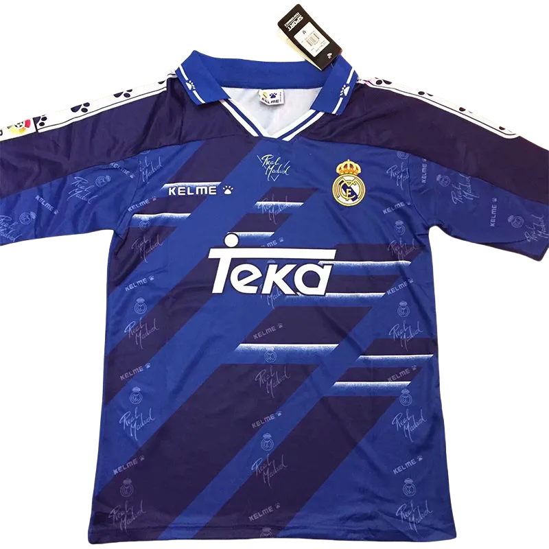 1994-1996 Real Madrid  Away Purple Blue Retro Soccer Jersey