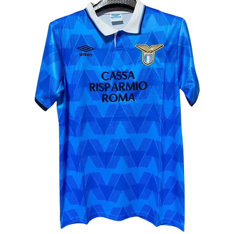 1989-1990 Lazio Home Retro Blue Soccer Jersey
