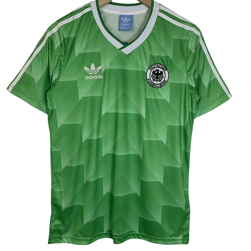 1988-1990 Germany Away Green Retro Soccer Jersey