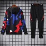 24-25 Man Utd Red blue Hoodie Tracksuit