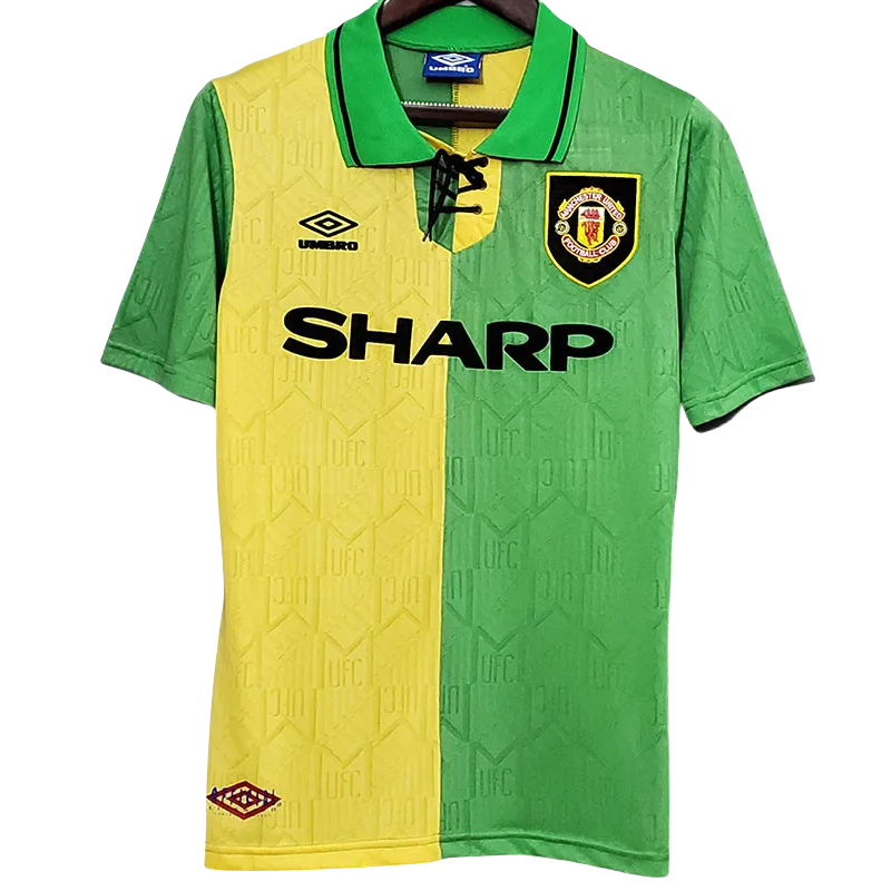 1992-1994 Man Utd Away Green Retro Soccer Jersey