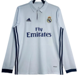 2016-2017  Real Madrid  Home Long Sleeve Retro Soccer Jersey