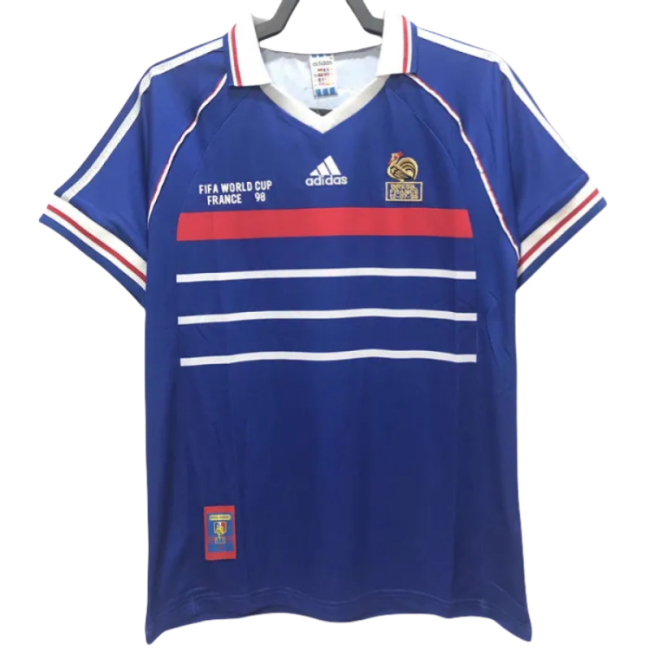 1998 France Home Retro Soccer Jersey
