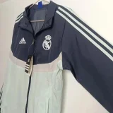 24-25 Mens  Real Madrid Black White Windbreaker