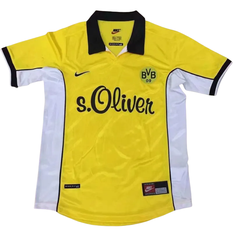 1998-2000 Dortmund Home Retro Soccer Jersey