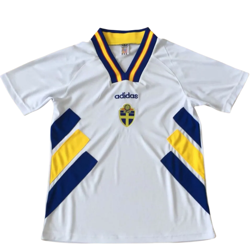 1994-1996 Sweden White Retro Soccer Jersey