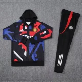 24-25 Man Utd Red blue Hoodie Tracksuit