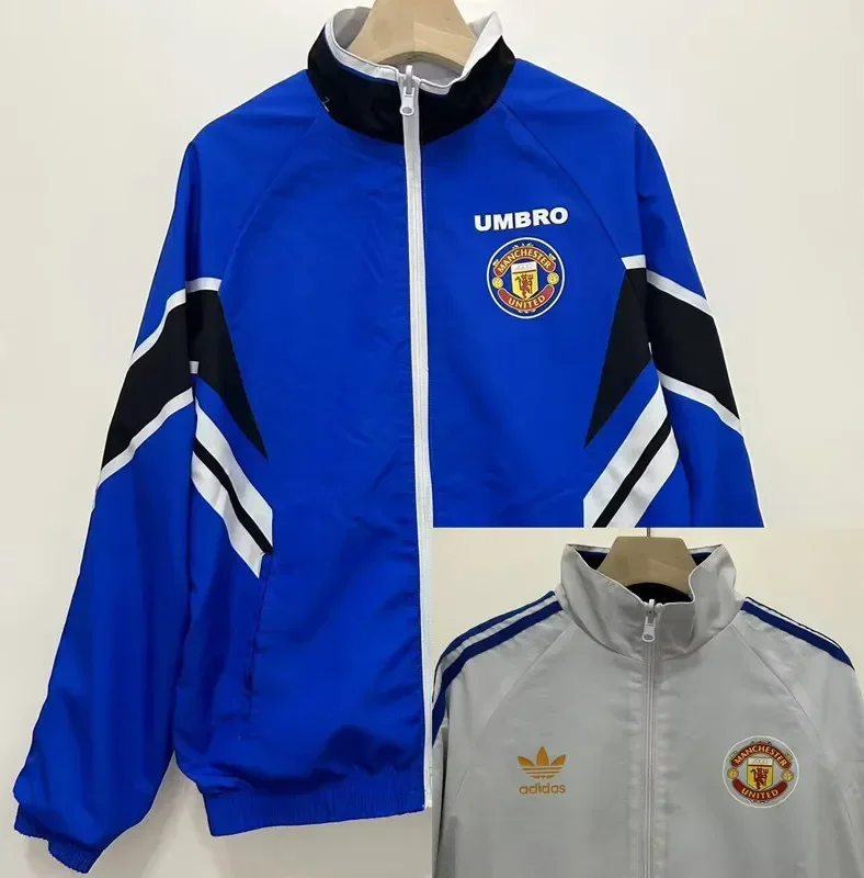 24-25 Man Utd Blue & White Retro Double Sided Windbreaker