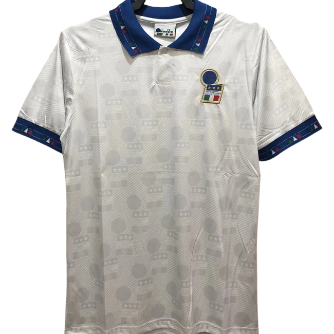 1994 Italy Away White Retro Soccer Jersey