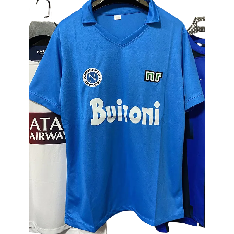1986-1987 Napoli Home Blue Retro Soccer Jersey