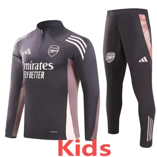 24-25 ARS Brown Kids Half Pull Tracksuit