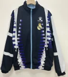 24-25 Mens  Real Madrid  Light blue & Black Retro Double Sided Windbreaker
