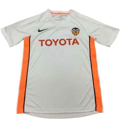 2006 Valencia Home White Retro Soccer Jersey