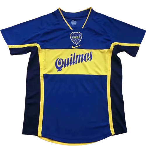 2001 Boca Juniors Home Retro Soccer Jersey