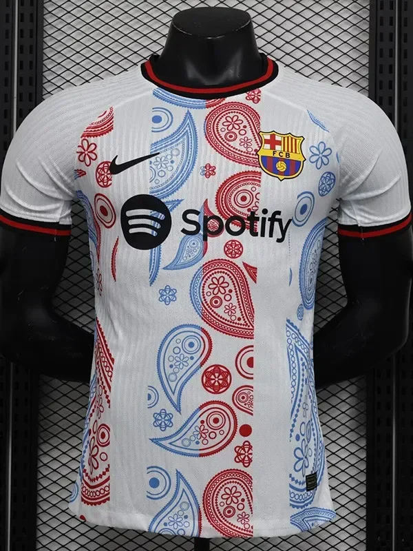 24-25  Mens  Barcelona  White Special Edition Palyer Version Training Shirts