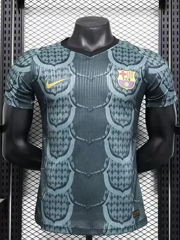 24-25 Mens Barcelona Black Grey Special Edition Player Version Training Shirts