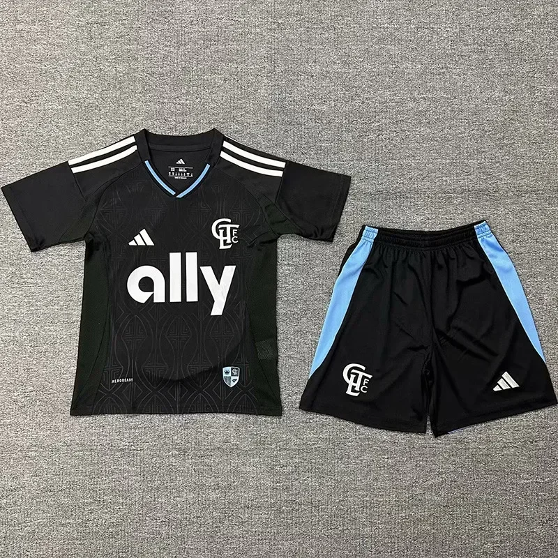 25-26 CHarlotte Away Kids Soccer Jersey