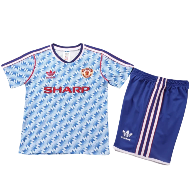 1990-1992 Man Utd Away Kids Retro Soccer Jersey