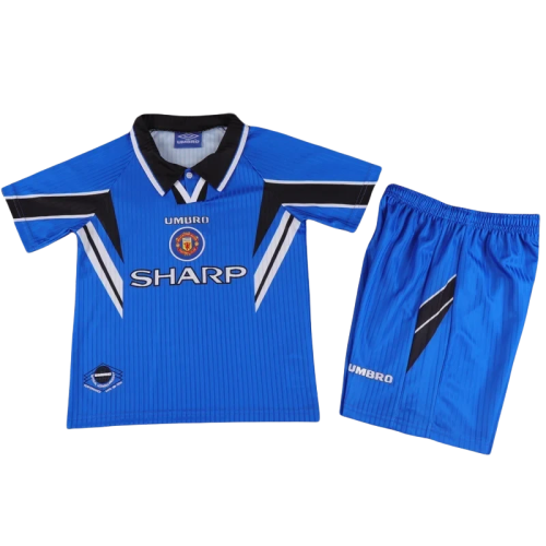 1996-1998 Man Utd Away Kids Retro Soccer Jersey