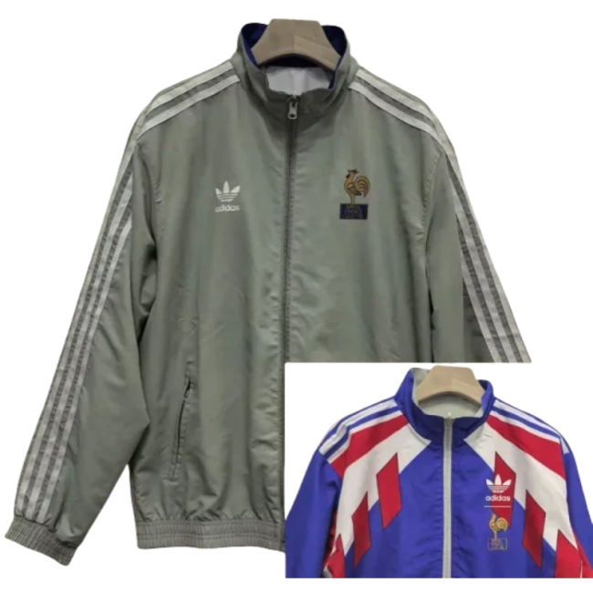 24-25 France Grey & Blue Double Sided Windbreaker