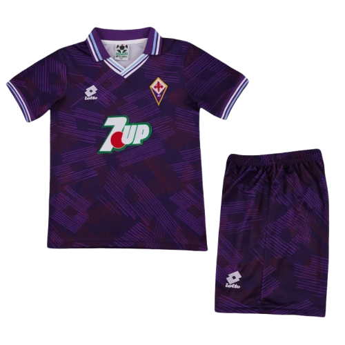 1992-1993 Fiorentina Home Kids Retro Soccer Jersey