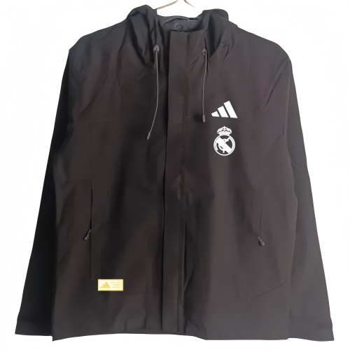 24-25 Real Madrid  Black Windbreaker