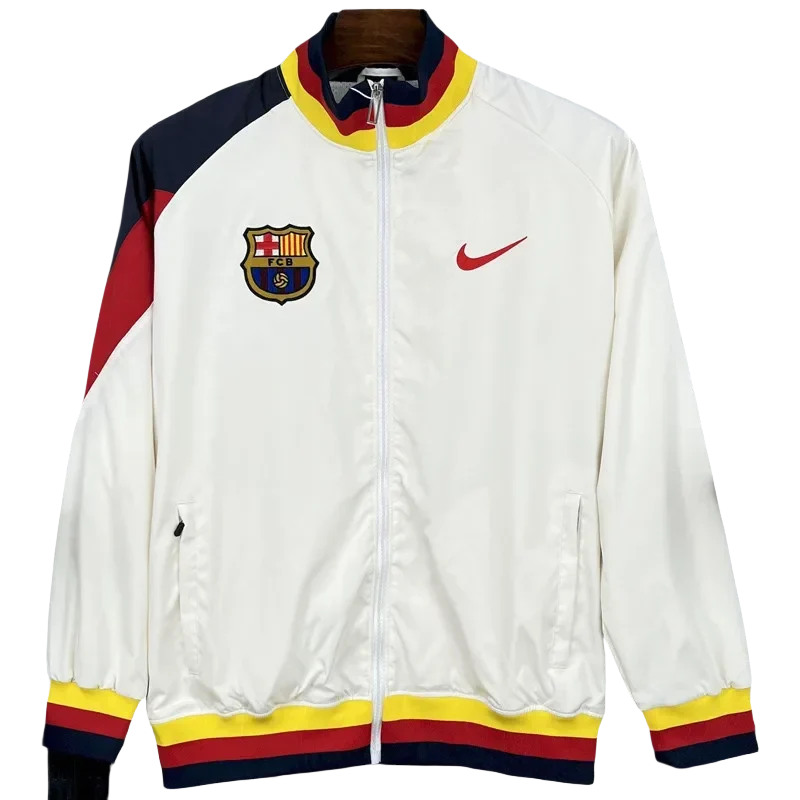 24-25Mens Barcelona White Windbreaker
