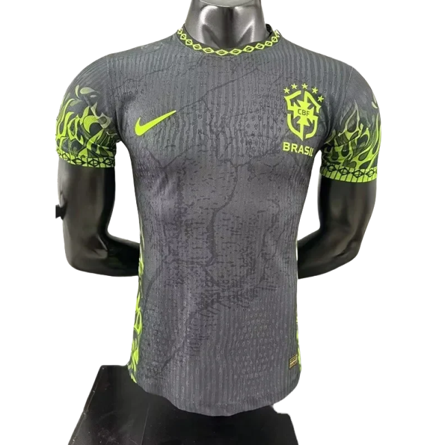 25-26 Brazil Black Green Special Edition Player Version Soccer Jersey